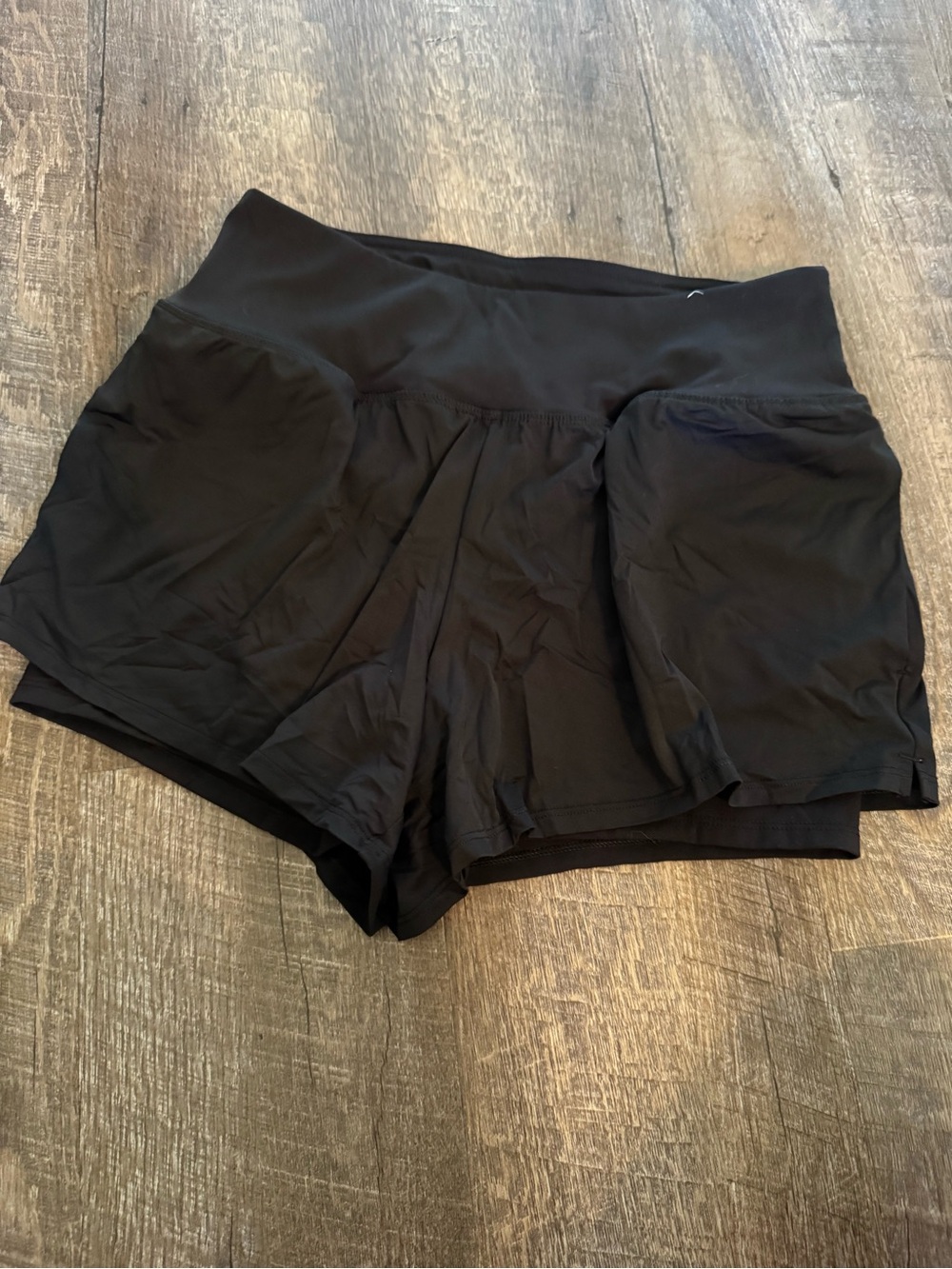 Women’s Black Athletic Shorts with Inner Liner